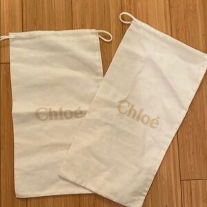 Chloé White Pouch with Drawstring